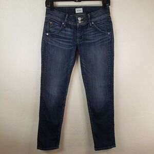 Hudson Jeans Women's Size 25 Collin Skinny Stretch Flap Denim Dark Wash 25x26‎